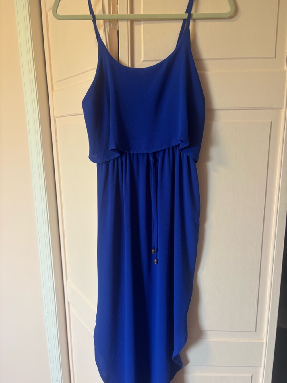 Blue Spaghetti-Strap Women's Dress